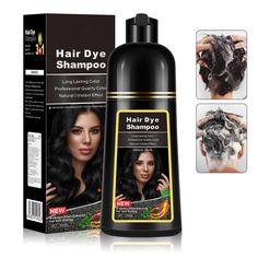 PRICES MAY VARY. 【Black Hair Dye Shampoo】Using our black hair color shampoo can help cover gray hair, giving you a soft and natural black hair effect, making your hair color more coordinated and instantly restoring youthful and fresh hair. 【Long-Lasting Results】Black hair dye shampoo 3 in 1 focuses on giving you deep, long-lasting black results. Its unique formula reduces damage to the hair, making the coloring process gentler while providing extra nourishment. 【Easy to Use】The method of using b Natural Black Hair Dye, Gray Hair Coverage, Dark Brown Hair Dye, Black Hair Shampoo, Shampoo For Gray Hair, Hair Dye Shampoo, Grey Hair Coverage, Mens Shampoo, Black Hair Dye