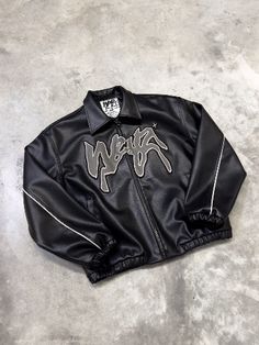 Punk Jacket, Embroidered Leather Jacket, Geometric Clothing, Hip Hop Trends, Retro Baseball, Vintage Hip Hop, Concept Clothing, Pu Leather Jacket, Coat Men