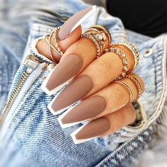 Brown Acrylic Nails, Fall Acrylic Nails, Nailed It, Dream Nails, Fire Nails