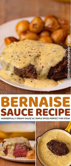 Bernaise Sauce is the ultimate creamy sauce with a little bit of spice made in one panIt's perfect to pour over steak and make it even more delicious. Bernaise Sauce Recipe, Dinner Sauces, Steak Toppings, Bernaise Sauce, Béarnaise Sauce, Steak Sauce Recipes, Bearnaise Sauce, Homemade Sauce Recipes, Marinade Sauce