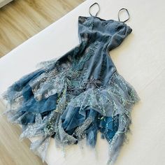 Prom Dress Inspiration, فستان سهرة, Embellished Denim, Fairytale Dress, Bustier Dress, Festival Looks, Fairy Dress, Looks Style