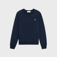 100% WOOL triomphe embroidery classic fit crew neck long raglan sleeves ribbed trim made in Italy Reference : 2AH80322U.07MR Celine Clothes, Celine Triomphe, New Fragrances, Jumper Sweater, Luxury Handbags, Crew Neck Sweater, Neck Sweater, Style Guides, Sweaters & Cardigans