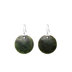 Pounamu earrings New Zealand Pounamu Disc Earrings. We sell Pounamu necklaces (Greenstone pendants) handmade in New Zealand by local artists. Visit our website for the largest range in NZ. Pounamu Earrings, Mind Up, Disc Earrings, New Zealand, Jade, Necklaces