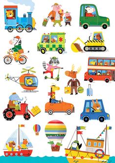 an image of children's vehicles and transportation