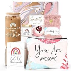 an assortment of personal care products and gifts