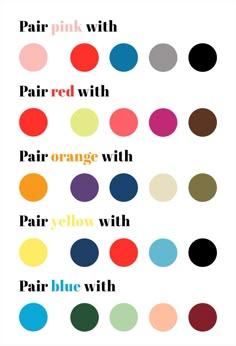 an image of different colors in the same color scheme for each type of paint swatches