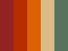 the color palette is red, green and orange