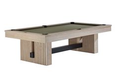 a pool table that is made out of wood