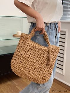 BagForLove - Tassel-Adorned Straw Bag - Chic and Stylish Product Description Color Khaki Bag Size Small Material Straw Size Chart INCH CM Bag Length Bag Width Bag Height Handle Height 11.8 inch 3.1 inch 11.8 inch 5.1 inch Bag Length Bag Width Bag Height Handle Height 30 cm 8 cm 30 cm 13 cm Details Pictures Similar Products h2 { text-align: center; } /* æ¢è¡ */ li{ white-space: normal; word-break: break-all; word-wrap: break-word; } .red-box { width: 100%; display: flex; flex-direction: row; fl Casual Summer Bucket Bag With Long Handle, Casual Beach Bag With Long Handle, Casual Handheld Woven Hobo Bag, Summer Shopping Shoulder Bag With Long Handle, Casual Brown Straw Bag With Tassels, Trendy Everyday Bag With Tassels, Trendy Bags With Tassels For Daily Use, Spring Travel Bag With Tassels, Trendy Rectangular Bag With Tassels