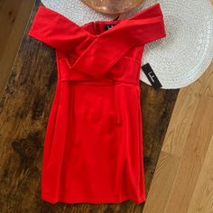 Lulu’s Off Shoulder Dress, Red, Size Xs, Fitted, Dressy & Elegant & Sexy, Zips In The Back, Had It In The Closet For A While And I Never Wore It (Tags Still Attached) So It’s Time To Let It Go ! Red Fitted Off-shoulder Dress, Red Off-shoulder Mini Dress For Date Night, Red Off-shoulder Mini Dress For Cocktail, Red Off-shoulder Bodycon Dress For Cocktail, Red Off-shoulder Cocktail Bodycon Dress, Red Off-shoulder Bodycon Dress For Date Night, Red Off-shoulder Midi Dress For Date Night, Red Flirty Mini Dress For Formal Occasion, Red Formal Mini Dress With Flirty Style