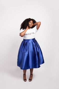 Plus size circle skirt. Structured and streamlined. Wear with our digitally transferred African wax print bodysuit for a stylish look. Plus Size Circle Skirt, Skirt For Plus Size, Street Style Store, Womens Skirts, Plus Size Brands, Aline Skirt, High Street Fashion, Beautiful Kimonos, Ankara Dress