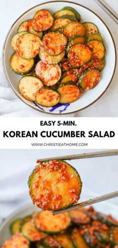 an image of korean cucumber salad on a plate