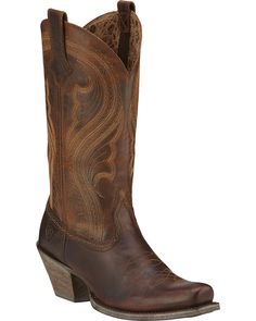 Ariat Lively Cowgirl Boots - Square Toe, Brown Rugged Heeled Boots For Fall, Rugged Heeled Boots With Reinforced Heel, Wide Calf Boots For Rodeo, Rugged Snip Toe Heeled Boots For Western-themed Events, Rugged Snip Toe Heeled Boots For Western Events, Western Wide Calf Boots With Stacked Heel, Western-themed Snip Toe Boots With Stacked Heel, Western Mid-calf Boots With Stacked Heel And Snip Toe, Western Brown Boots With Stacked Heel