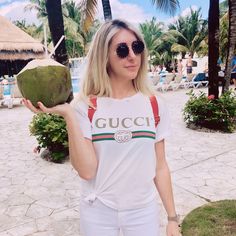 Gucci Logo Cotton Print T-Shirt White Cotton Ripped Detailing Signature Double G Logo Signature Web Detailing Logo Print To The Front Round Neck Short Sleeves Straight Hem Casual Gucci Tops For Summer, Trendy White Gucci Tops, Casual White Gucci Top, Gucci Casual White Top, Gucci Summer Casual T-shirt, White T Shirt Women, Chic White Gucci Top, Gucci Casual Summer T-shirt, Gucci Short Sleeve Logo Top