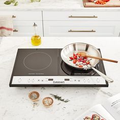 This Cuisinart Induction Cooktop features two burners with induction technology for fastest heat-up, while using up to 70% less energy than conventional cooktops. Perfect for entertaining or anytime you need extra burners! Induction Cooktop Kitchen, Induction Cooking, Electric Cooktop, Cooktops, Hot Plate, Induction Cooktop, Small Kitchen Appliances, Household Essentials, Juicer