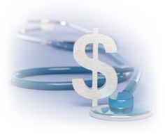 a stethoscope next to a dollar sign on top of a stethoscope