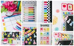 a collage of different types of stationery