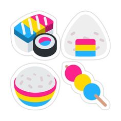 Pansexual Pride Outfit, Pan Sushi, Food Emoji, Gay Sticker, Different Flags