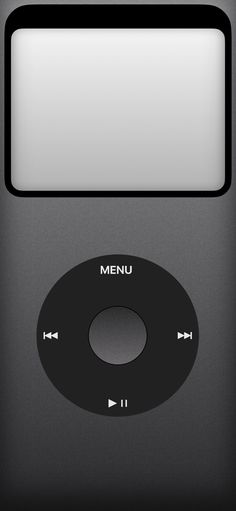 an mp3 player is shown with the menu on it's display panel and buttons