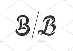 the letters b and person are made from black ink