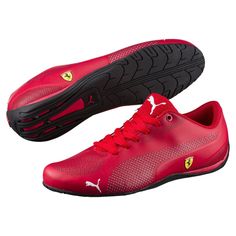 Mens Puma Ferrari SF Drift Cat 5 Ultra Sneaker - Red Black Kids Clothes Sale, Cat Shoes, White Puma, Puma White, Scuderia Ferrari, Athletic Running, Puma Mens, Pumas Shoes