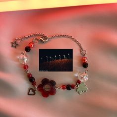 Enhypen Dark Blood bracelets, engene, bite me by SKZDESIGNSTUDIO on Etsy Enhypen Bracelet, Blood Bracelet, Kpop Jewelry, Gelang Manik-manik, Dark Blood, Gelang Manik, Bite Me, Bead Ideas, Instagram Feed Ideas