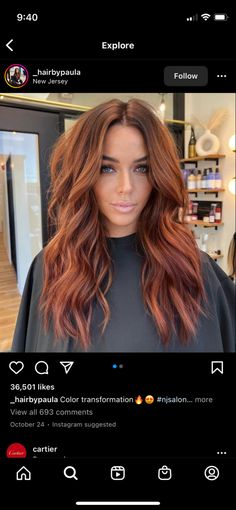 New Year New Hair, Light Auburn Hair, Red Balayage Hair, Autumn Hair, Hair Affair, Hair Color Highlights, Auburn Hair, Hair Color And Cut