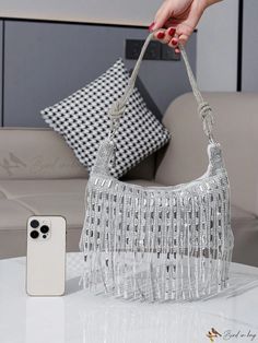 Bird in Bag - Sparkling Rhinestone Evening Bag with Glitter and Tassel Detailing - Elegant Clutch for Parties, Proms, and Fashionable Ladies Lady Bird, Evening Clutch, Evening Clutch Bag, American Style, Bag Straps, Evening Bags, Cosmetic Bag, Statement Pieces, Bucket Bag