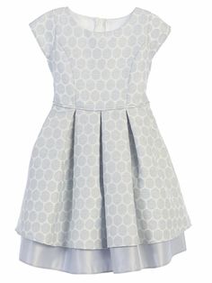 Next stop: Pinterest Flower Girl Flower, Flower Girl Dresses Blue, The Perfect Girl, Dresses Blue, Next Stop, Jacquard Dress, Easter Dress, Blue Polka Dots, Blue Flower