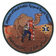 a patch with an image of a camel and the words paramedic & medical services on it