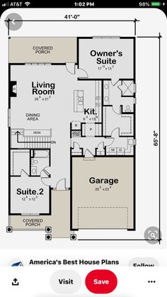 the floor plan for this house is shown