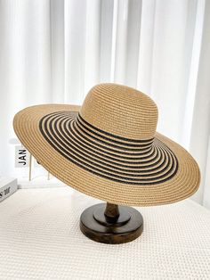 Stay stylish and protected from the sun with our Summer Chic hat and bag combo. Made with a wide brim and woven straw, this khaki set is perfect for a beach vacay. Keep your essentials close in the matching bag. Expertly crafted for a chic and functional look. Color : Multicolor Details : Jacquard Material : Paper Size Crown Length A 56-58 / B 56-58 / C 43 28 Summer Beachwear Straw Hat For Travel, Summer Travel Straw Hat In Beachwear Style, Summer Travel Straw Hat Beachwear, Beachy Straw Hat For Travel, Khaki Wide Brim Sun Hat For Travel, Khaki Curved Brim Sun Hat For Travel, Beachwear Straw Hat For Vacation Travel, Beachwear Straw Hat For Travel And Vacation, Beachwear Hats For Travel And Beach Season