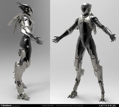 two views of a robot standing next to each other with their arms outstretched and hands out