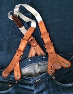 Jeans Suspenders, Leather Suspenders Men, Vintage Camera Strap, Leather Braces, Cowboy Costume, Leather Photo, Denim Shirt With Jeans