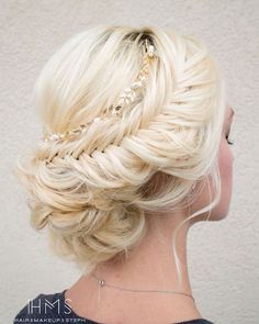 Summer Braids, Romantic Wedding Hair, Long Hair Wedding Styles, Fancy Hairstyles, Prom Hairstyles, Fish Tail Braid