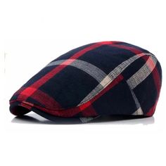 Classic Vintage Plaid Adjustable Irish Newsboy Cabbie Gatsby Golf Beret Flat Hat Cap For Daily Outerwear Unisex One Adult Size Navy Color Bar Golf, Gatsby Hat, Summer Cap, Berets Cap, Casual Cap, Cap Men, England Fashion