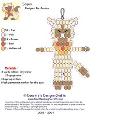 a cross stitch teddy bear ornament with instructions