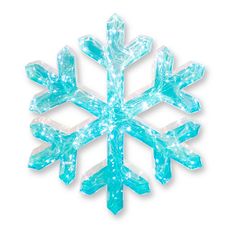 a snowflake is shown on a white background with blue lights in the shape of a star