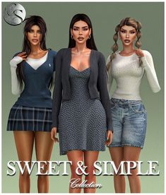 Sims Cc Packs Clothes, Sims 4 Shirt Cc Maxis Match, Sims 4 Waitress Outfit, The Sims 4 Cc Cute Clothing, Sims 4 Teen Clothes Cc, Sims 4 Clothes Set, Ts4 Teen Cc, Sims4 Shirts, Sentate Sims 4 Cc