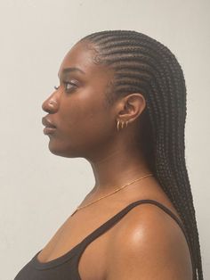 Cornrows Older Black Women, Straight Back Box Braids, Straight Fulani Braids Hairstyles, Basic Fulani Braids, Straight Back With Braids At The Back, Braids For Black Women Straight Back, Fulani Straight Back Braids, Half Straight Back Half Box Braids, Straight Fulani Braids