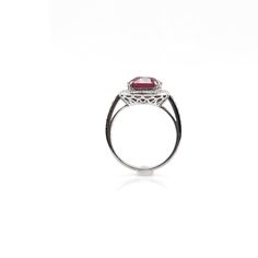 Red cushion cut Burmese ruby 5.06 ct. Round natural white diamonds 0.78 ct. Diamonds are G-H Color Clarity VS. Platinum 950 metal. Width: 1.1 cm. Length: 1.5 cm. Weight: 6.2 g. [shortcode] [video] [/video] [/shortcode] Diamond Chandelier, Red Cushion, Burmese Ruby, Platinum Earrings, Platinum Diamond Rings, Ceylon Sapphire, Colombian Emeralds, 18k Gold Jewelry, Platinum Ring