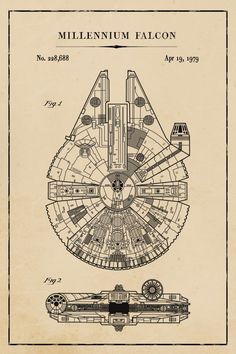 the millennium falcon plan from star wars