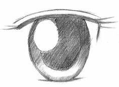 an eye drawn in pencil on paper