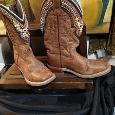 Tan mid calve western style boots Western Style Boots, Style Boots, Western Style, Western Fashion, Women's Boots, Leather Boots, Womens Boots, Shoe Boots, Women Accessories