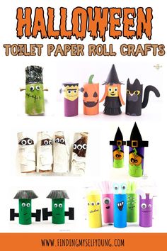 halloween toilet paper roll crafts Halloween Small World, Cute Halloween Crafts For Kids, Halloween Toilet Paper Roll, Cute Halloween Crafts, Paper Roll Crafts For Kids, Elmo Coloring Pages