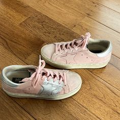 Golden Goose 37 Pink Sneakers Ggdb Hi Star Shoes Golden Goose, Goose Shoes, Golden Goose Shoes, Pink Sneakers, Golden Goose, Athletic Shoes, Size 7, Women Shoes, Stars