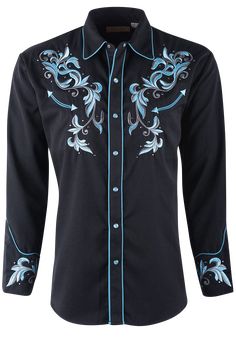 Western Dress Shirts, Western Show Shirts, Floral Embroidered Shirt, Mens Western, Leather Company, Cowboys Shirt, The Smile, Cow Boy, Western Shirt