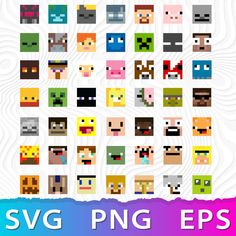 the svg png files are all different colors and sizes, but there is no image