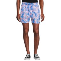 Beach bound or pool party-ready, you're covered in comfort and style with these Swim Trunks from Beach Bros. These swim trunks for men, with breathable mesh lining for support, feature an elasticized waist and a drawstring tie for an easy, adjustable fit. Side pockets and an extra back pocket hold your small essentials for added convenience during post-swim outings. Size: XL.  Color: Blue.  Gender: male.  Age Group: adult. Swim Trunks For Men, Laidback Style, Bathing Suit Shorts, Beach Swim, Mens Boardshorts, Beach Pants, Mens Swim Trunks, Pink Outfits, Laid Back Style