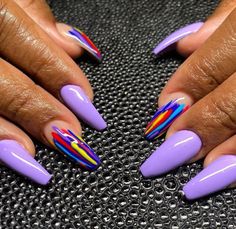 Popular Nails Design, Crazy Color Nails, Mood Polish Nails Designs, Cute Bright Nail Designs, Full Nail Color Ideas, Funky Gel Nail Designs, Unique Nail Ideas Creative, Sagittarius Nails Designs, Bold Nail Designs